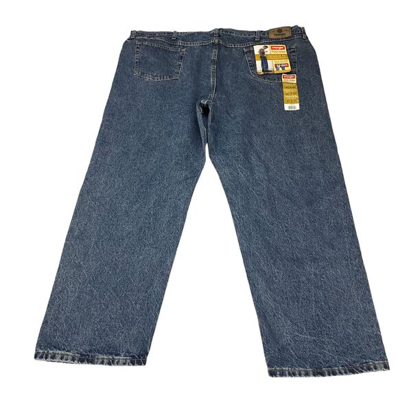 Wrangler Five Star Premium Denim Straight Leg Relaxed Fit Mens 50X30 Blue - Picture 2 of 16